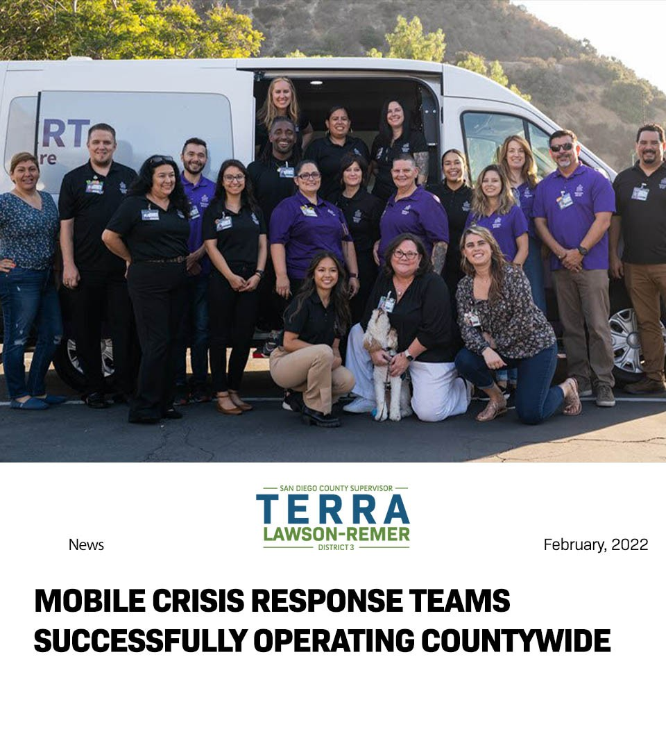 Mobile Crisis Response Teams Successfully Operating Countywide